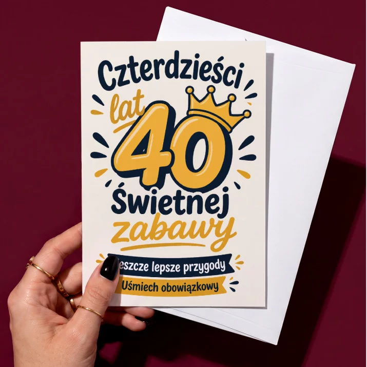 Kartka z Życzeniami Dla Czterdziestolatka Na 40 Urodziny Dla Mężczyzny: Czterdziestka W Formie Kartka z Życzeniami Dla Czterdziestolatka Na 40 Urodziny Dla Mężczyzny: Czterdziestka W Formie