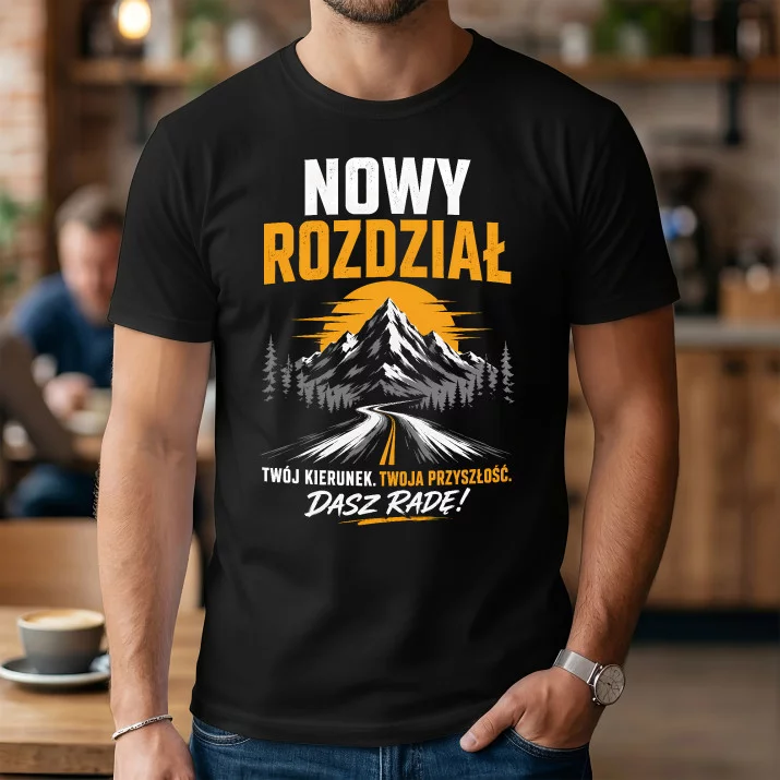 Koszulka Męska Na Zakończenie Szkoły Prezent Dla Mężczyzny: Nowy Rozdział
