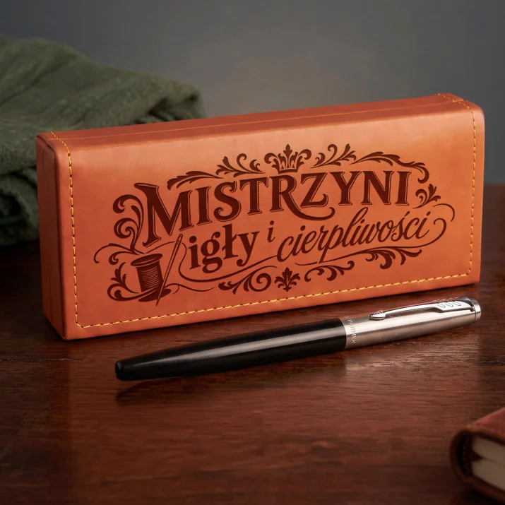 Pióro Wieczne Parker W Etui Dla Krawcowej Prezent Dla Kobiety: Akantowa Igła Pióro Wieczne Parker W Etui Dla Krawcowej Prezent Dla Kobiety: Akantowa Igła