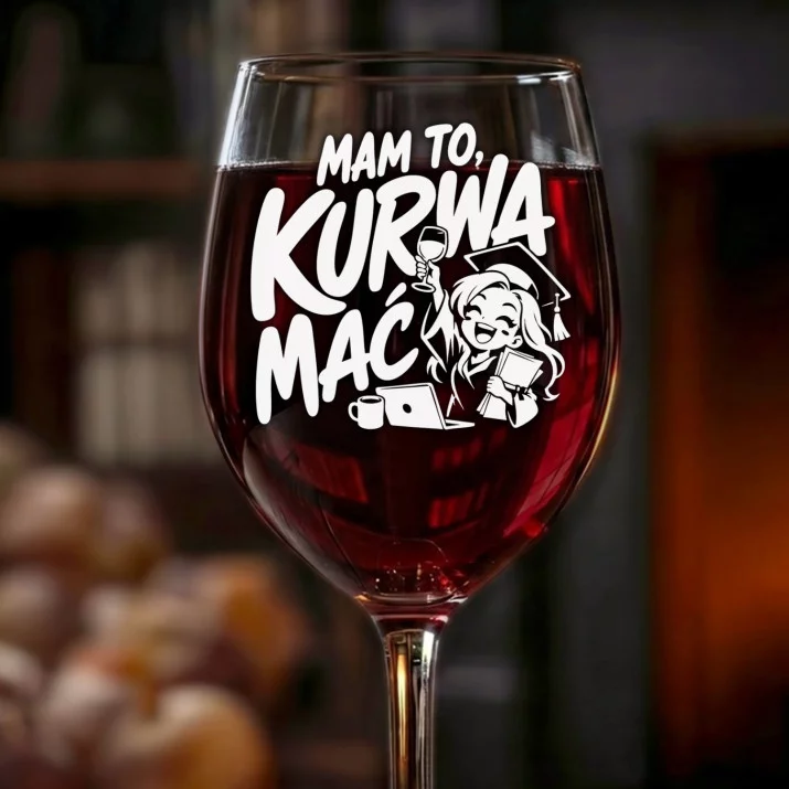Kieliszek Do Wina Na Obronę Licencjatu Prezent Dla Kobiety: Mam To Kieliszek Do Wina Na Obronę Licencjatu Prezent Dla Kobiety: Mam To