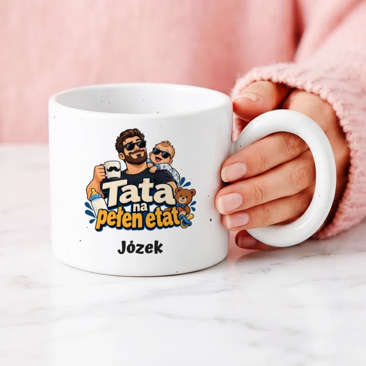Kubek Premium Na Pierwszy Dzień Taty Prezent Dla Taty Mężczyzny: Tata Na Pełen Etat