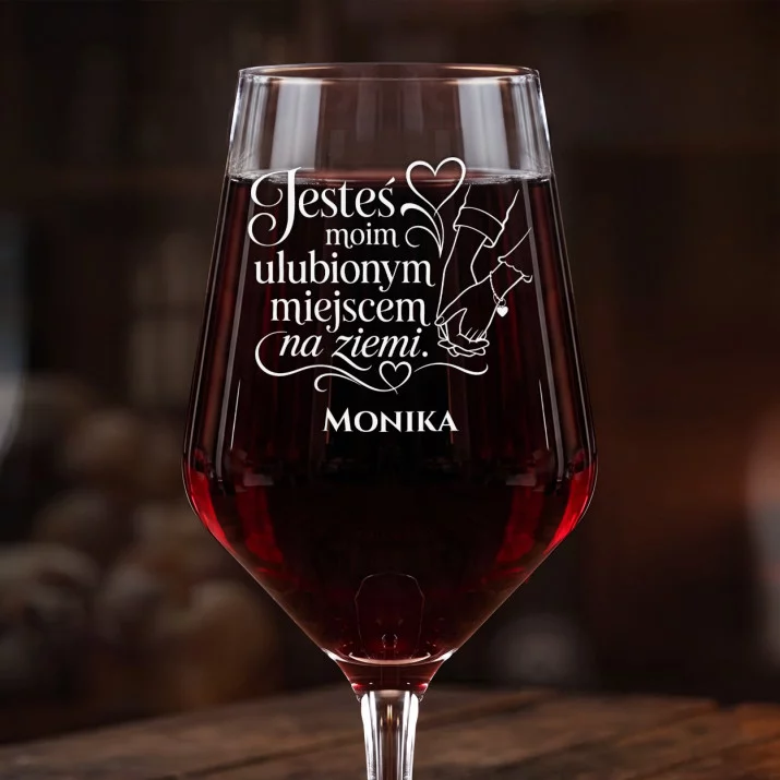 Mega Kieliszek Do Wina z Grawerem Dla Narzeczonej Prezent Na Dzień Dziewczyny Dla Kobiety: Jesteś Moim Ulubionym Mega Kieliszek Do Wina z Grawerem Dla Narzeczonej Prezent Na Dzień Dziewczyny Dla Kobiety: Jesteś Moim Ulubionym