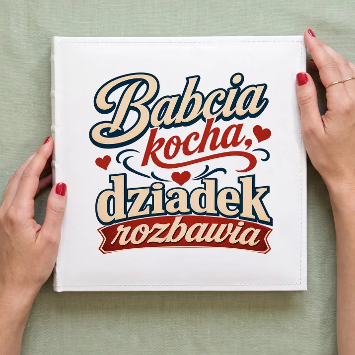 Album Na Zdjęcia Tradycyjny Dla Babci i Dziadka Prezent Na Dzień Babci i Dziadka Dla Pary: Retro Rodzinna Radość