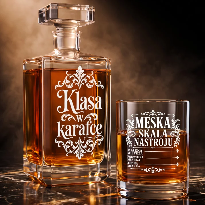Zestaw Do Whisky Na Urodziny Prezent Dla Mężczyzny: Klasa W Karafce Zestaw Do Whisky Na Urodziny Prezent Dla Mężczyzny: Klasa W Karafce
