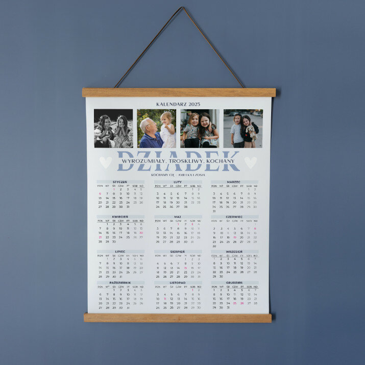 Dziadek - Kalendarz plakatowy z listwami