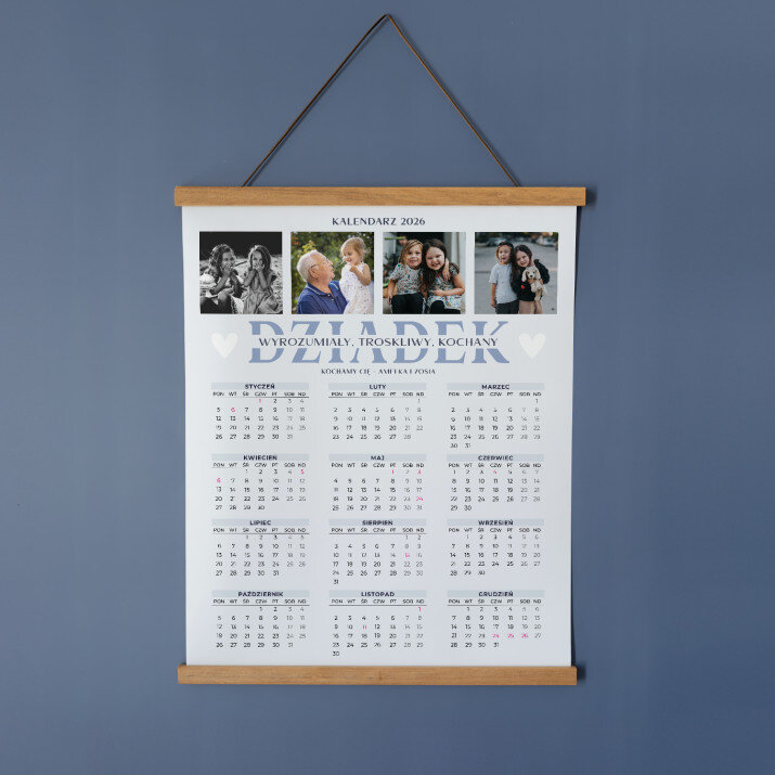 Dziadek - Kalendarz plakatowy z listwami Dziadek - Kalendarz plakatowy z listwami