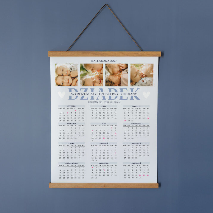 Dziadek - Kalendarz plakatowy z listwami