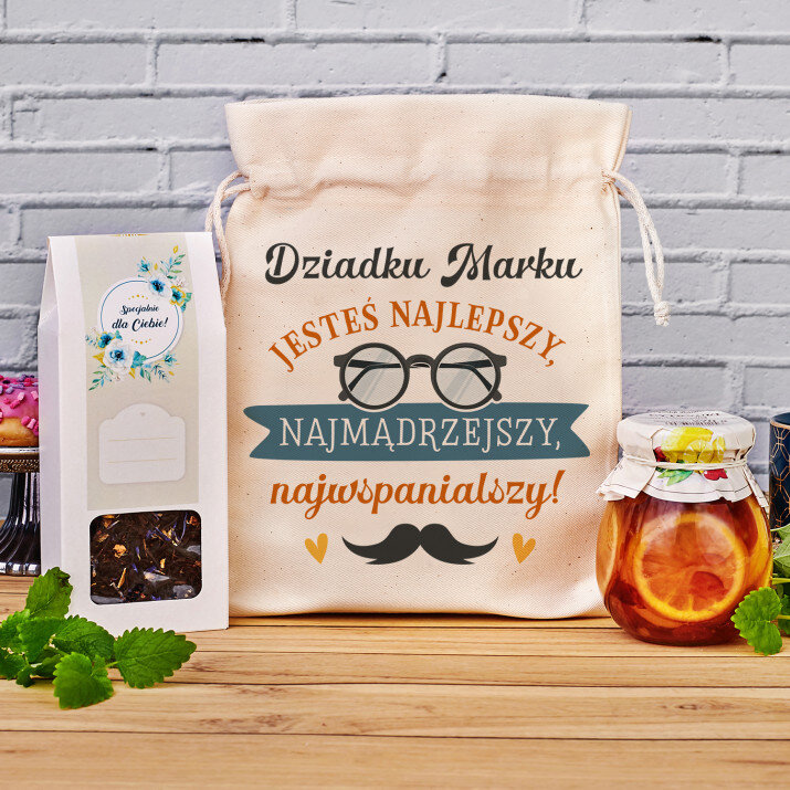 Dziadku jesteś najlepszy - Zestaw Herbaciany w Woreczku