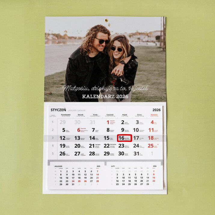 Dziękuje że jesteś - Kalendarz jednodzielny Dziękuje że jesteś - Kalendarz jednodzielny