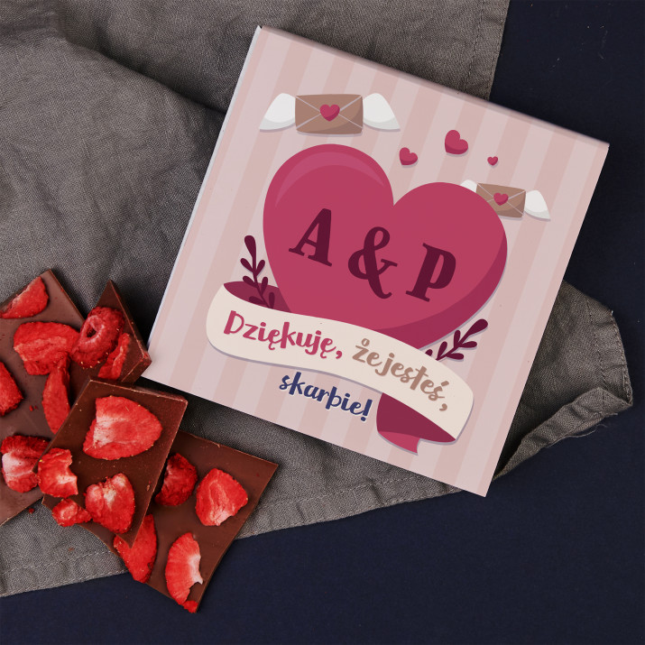 Dziękuję, że jesteś, skarbie - Czekolada z truskawkami