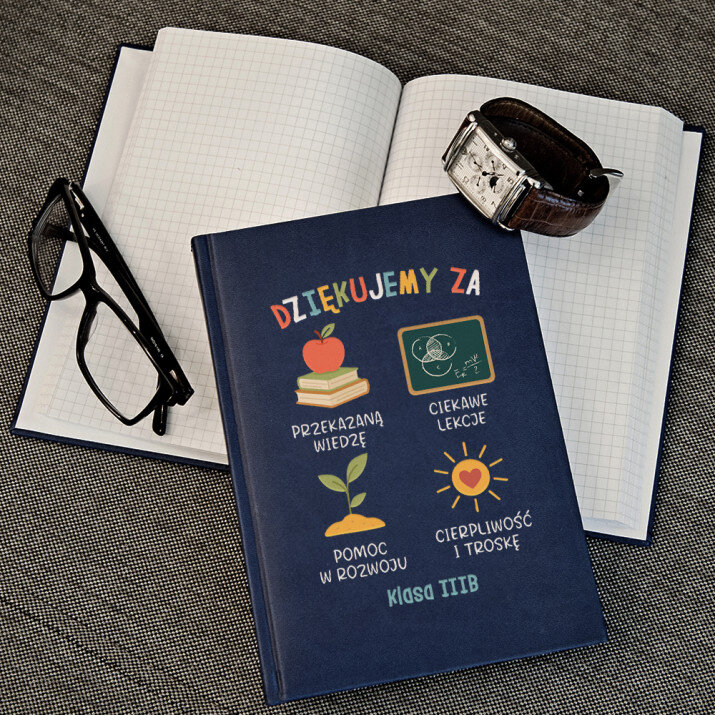 Dziękujemy za - notatnik A5 z nadrukiem