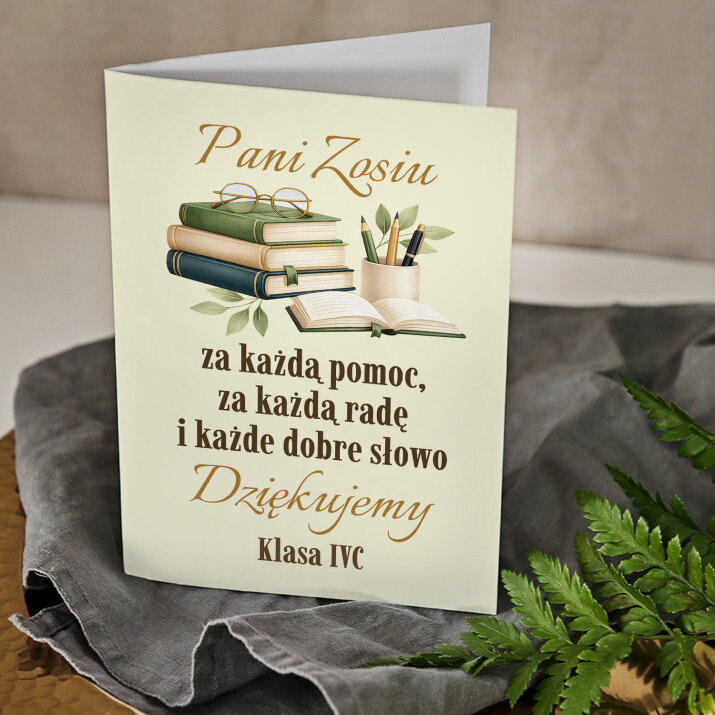 Dziękujemy za pomoc i rady - kartka z życzeniami