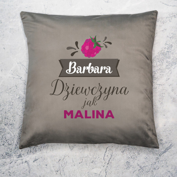 Dziewczyna jak malina - Poduszka dekoracyjna