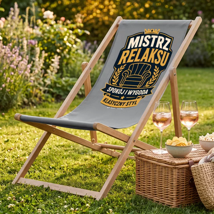 Leżak Z Nadrukiem Na 60 Urodziny Prezent Dla Mężczyzny: Mistrz Relaksu Leżak Z Nadrukiem Na 60 Urodziny Prezent Dla Mężczyzny: Mistrz Relaksu