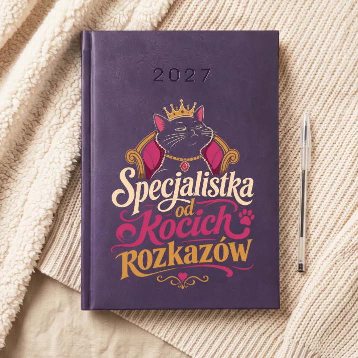 Kalendarz Książkowy A5 2027 Dla Kociary Prezent Dla Kobiety: Kocia Hierarchia