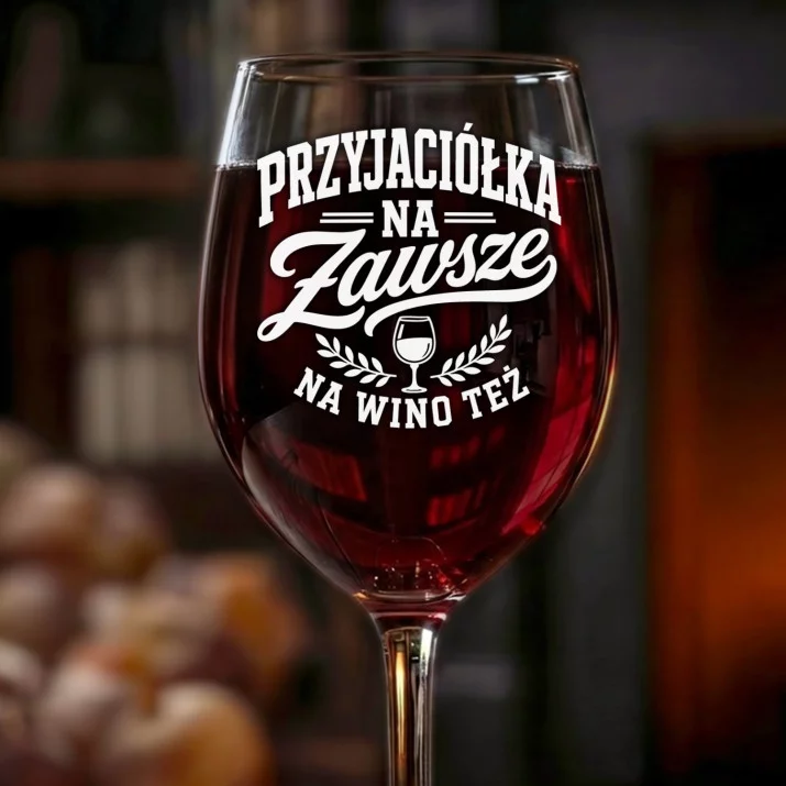 Kieliszek Do Wina Dla Przyjaciółki Prezent Dla Kobiety: Przyjaciółka Na Zawsze Kieliszek Do Wina Dla Przyjaciółki Prezent Dla Kobiety: Przyjaciółka Na Zawsze