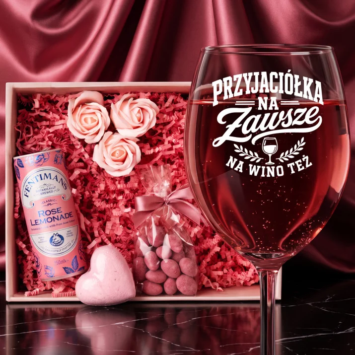 Różowy Zestaw Prezentowy Dla Przyjaciółki Dla Kobiety: Przyjaciółka Na Zawsze