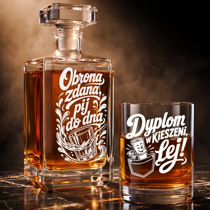 Zestaw Do Whisky Na Zakończenie Studiów Prezent Dla Magistra Mężczyzny: Obrona Zdana, Pij Do Dna Zestaw Do Whisky Na Zakończenie Studiów Prezent Dla Magistra Mężczyzny: Obrona Zdana, Pij Do Dna