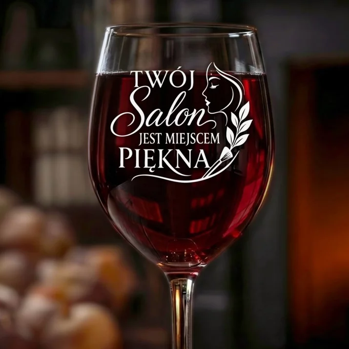 Kieliszek Do Wina Na Otwarcie Salonu Kosmetycznego Prezent Dla Kobiety: Salon Miejscem Piękna