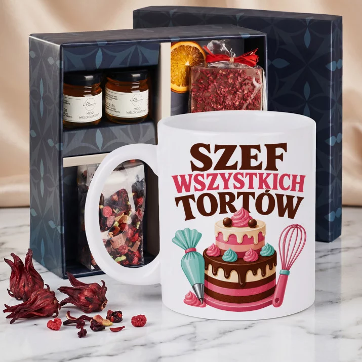 Zestaw Prezenowy Z Kubkiem Dla Cukiernika: Szef Wszystkich Tortów Zestaw Prezenowy Z Kubkiem Dla Cukiernika: Szef Wszystkich Tortów