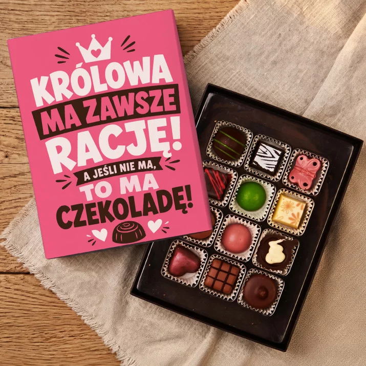 Czekoladki Dla Dziewczyny Prezent Na Dzień Dziewczyny Dla Kobiety: Królowa I Czekolada Czekoladki Dla Dziewczyny Prezent Na Dzień Dziewczyny Dla Kobiety: Królowa I Czekolada