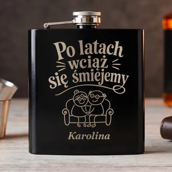 Piersiówka z Grawerem Na 55 Rocznicę Ślubu Prezent Na Walentynki Dla Kobiety: Po Latach Wciąż Się