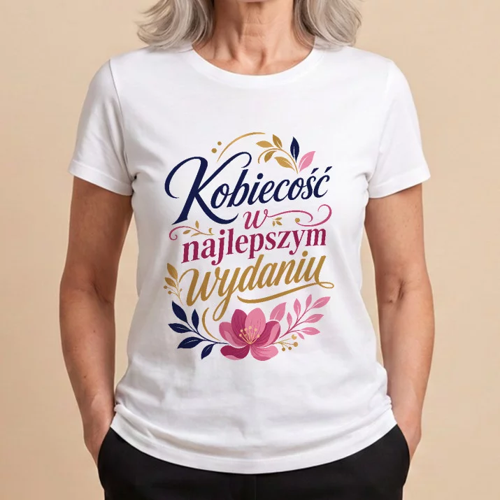 Koszulka Damska Biała Na 70 Urodziny Kobiety Prezent Na 70 Urodziny Dla Kobiety: Ponadczasowa Elegancja