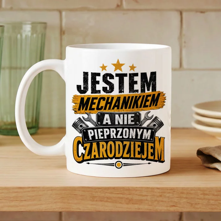 Kubek Z Nadrukiem Dla Mechanika Prezent Dla Mężczyzny: Jestem Mechanikiem Kubek Z Nadrukiem Dla Mechanika Prezent Dla Mężczyzny: Jestem Mechanikiem