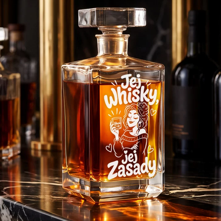 Karafka Do Whisky z Grawerem Na Święta Prezent: Jej Whisky, Jej Zasady