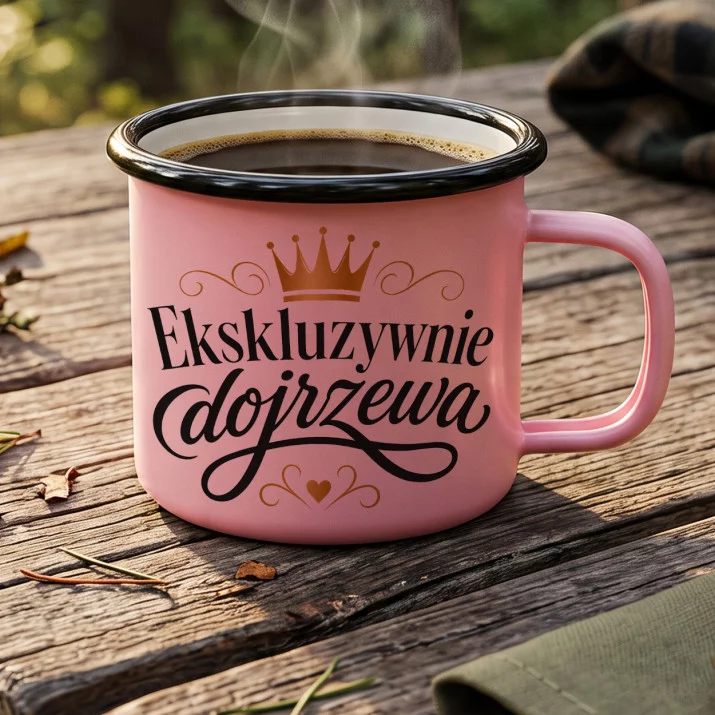 Kubek Emaliowany Na 50 Urodziny Kobiety Prezent Na 50 Urodziny Dla Kobiety: Dojrzała Elegancja Kubek Emaliowany Na 50 Urodziny Kobiety Prezent Na 50 Urodziny Dla Kobiety: Dojrzała Elegancja