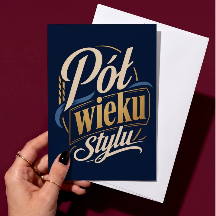 Kartka z Życzeniami Na 50 Urodziny Dla 50 Latka Mężczyzny: Półwieczna Elegancja Kartka z Życzeniami Na 50 Urodziny Dla 50 Latka Mężczyzny: Półwieczna Elegancja