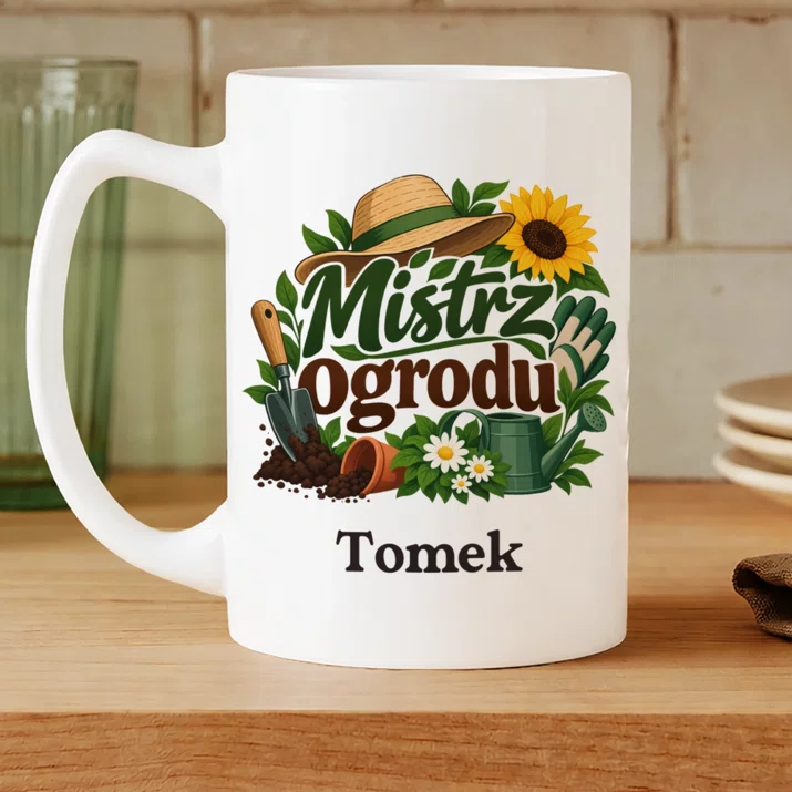 Kubek Personalizowany Dla Ogrodnika Prezent Dla Mężczyzny: Mistrz Ogrodu Kubek Personalizowany Dla Ogrodnika Prezent Dla Mężczyzny: Mistrz Ogrodu