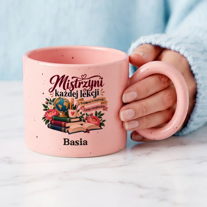 Kubek Premium Dla Nauczycielki Prezent Na Dzień Nauczyciela Dla Kobiety: Mistrzyni Każdej Lekcji
