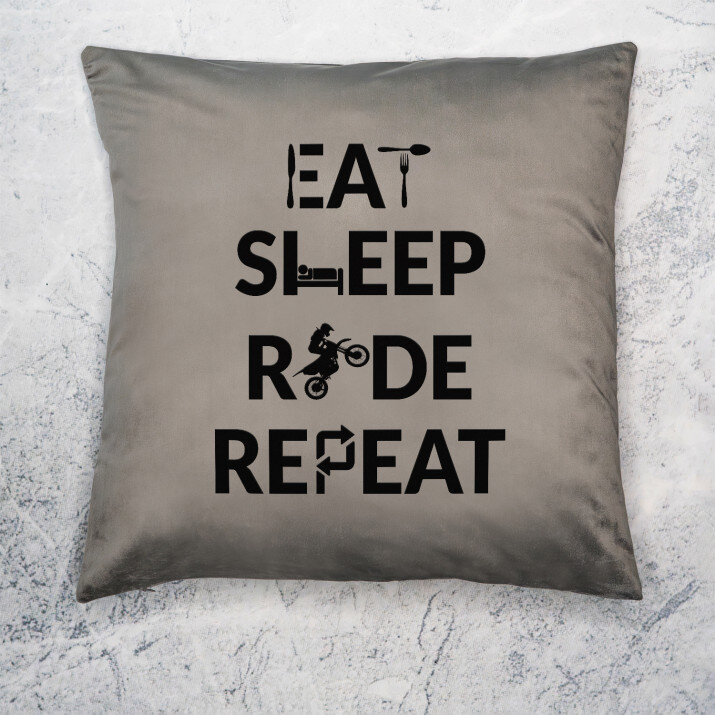 Eat, sleep, ride - Poduszka dekoracyjna