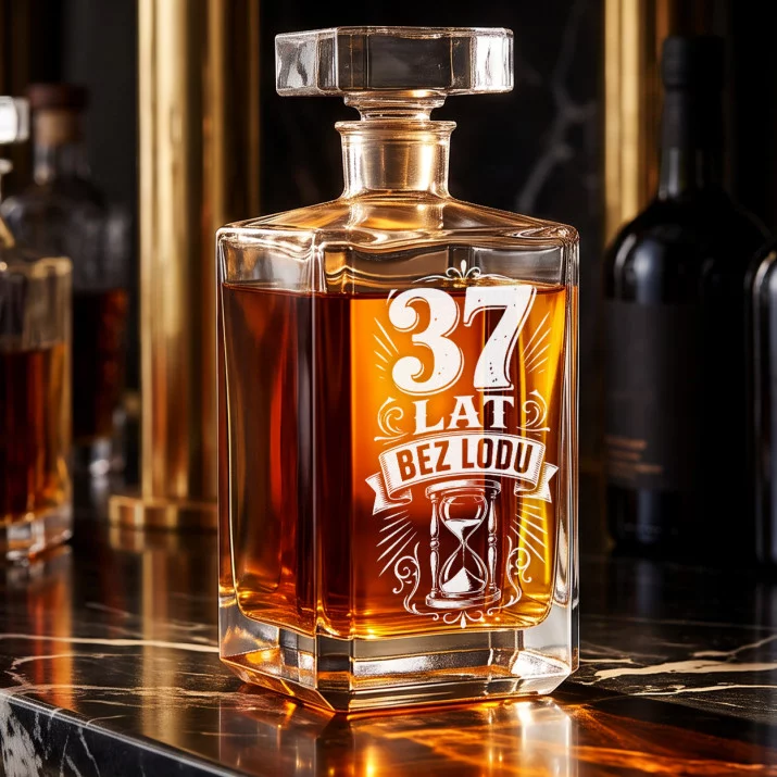 Karafka Do Whisky z Grawerem Dla 37 Latka Prezent Na 35 Urodziny: 37 Lat Bez Lodu Karafka Do Whisky z Grawerem Dla 37 Latka Prezent Na 35 Urodziny: 37 Lat Bez Lodu