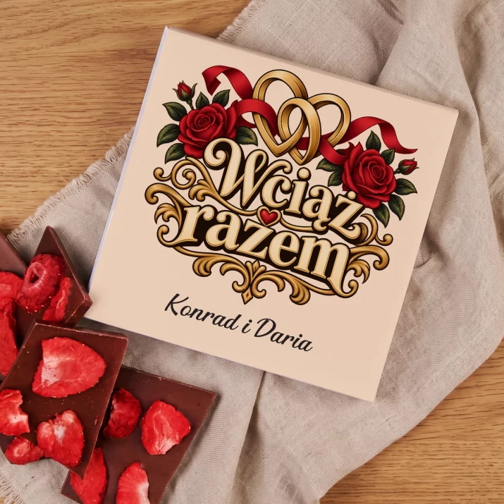 Czekolada z Truskawkami Na Rocznicę Ślubu Prezent Na Walentynki Dla Pary: Wciąż Razem
