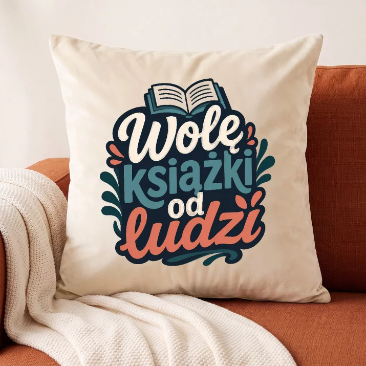 Poduszka Dekoracyjna Dla Mola Książkowego Prezent Dla Mężczyzny: Elegancki Mol Książkowy