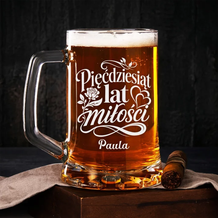 Kufel Personalizowany Na 50 Lecie Ślubu Prezent Dla Kobiety: Pięćdziesiąt Lat Miłości Kufel Personalizowany Na 50 Lecie Ślubu Prezent Dla Kobiety: Pięćdziesiąt Lat Miłości