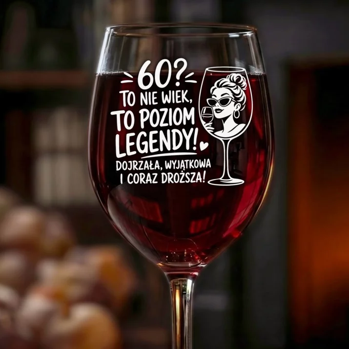 Kieliszek Do Wina Na 60 Prezent Na 60 Urodziny Dla Kobiety: Poziom Legendy 60 Kieliszek Do Wina Na 60 Prezent Na 60 Urodziny Dla Kobiety: Poziom Legendy 60