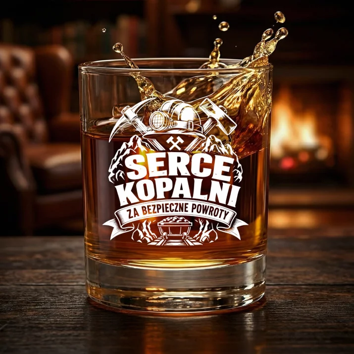 Szklanka Do Whisky Dla Górnika Prezent Dla Mężczyzny: Serce Kopalni