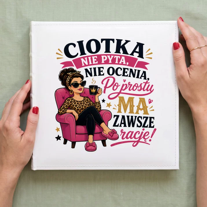 Album Na Zdjęcia Tradycyjny Dla Cioci Prezent Dla Kobiety: Królowa Rodzinnych