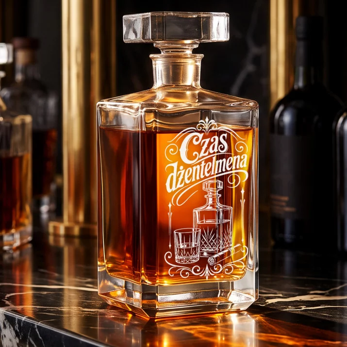 Karafka Do Whisky z Grawerem Dla Mężczyzny Prezent: Czas Dżentelmena Karafka Do Whisky z Grawerem Dla Mężczyzny Prezent: Czas Dżentelmena