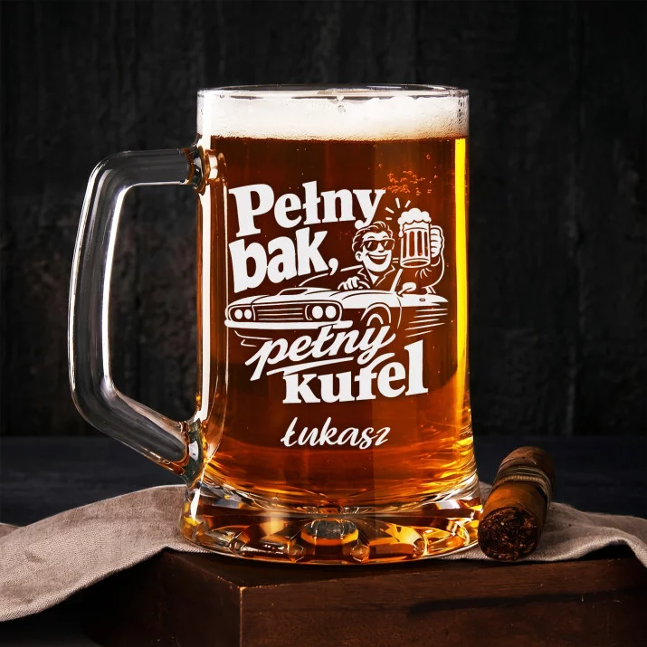 Kufel Personalizowany z Grawerem Dla Samochodziarza Prezent Dla Mężczyzny: Retro Motoryzacja Z Kufel Personalizowany z Grawerem Dla Samochodziarza Prezent Dla Mężczyzny: Retro Motoryzacja Z