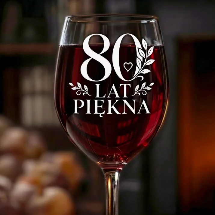 Kieliszek Do Wina Na 80 Urodziny Prezent Dla Kobiety: 80 Lat Piękna Kieliszek Do Wina Na 80 Urodziny Prezent Dla Kobiety: 80 Lat Piękna