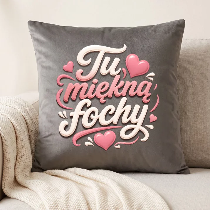 Poduszka Dekoracyjna Dla Dziewczyny Prezent Na Dzień Dziewczyny Dla Kobiety: Tu Miękną Fochy Poduszka Dekoracyjna Dla Dziewczyny Prezent Na Dzień Dziewczyny Dla Kobiety: Tu Miękną Fochy