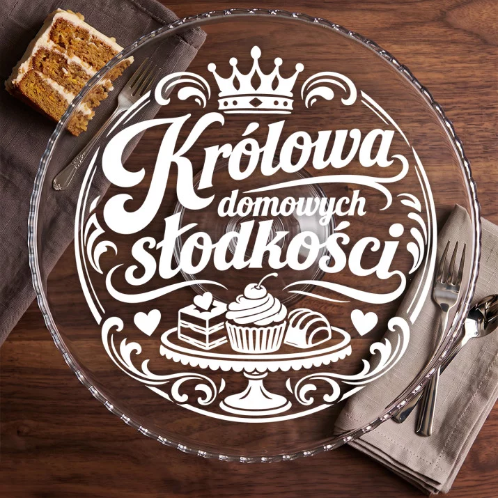 Patera Na Ciasto Dla Dziewczyny Prezent Na Dzień Dziewczyny Dla Kobiety: Królowa Słodkości Patera Na Ciasto Dla Dziewczyny Prezent Na Dzień Dziewczyny Dla Kobiety: Królowa Słodkości