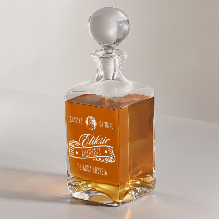 Eliksir młodości dziadka - grawerowana karafka do whisky