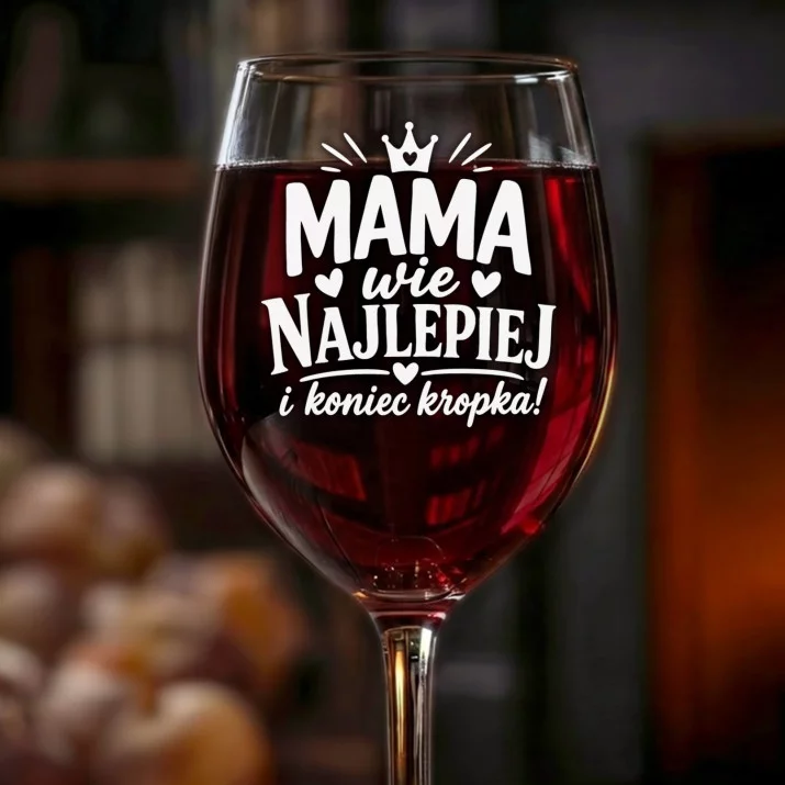 Kieliszek Do Wina Dla Mamy Prezent Na Dzień Mamy Dla Kobiety: Mama Wie Najlepiej Kieliszek Do Wina Dla Mamy Prezent Na Dzień Mamy Dla Kobiety: Mama Wie Najlepiej