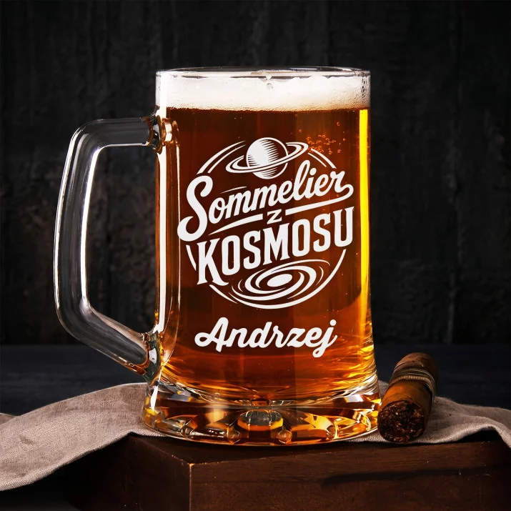 Kufel Personalizowany z Grawerem Dla Miłośnika Kosmosu Prezent Dla Mężczyzny: Gwiezdny Sommelier Kufel Personalizowany z Grawerem Dla Miłośnika Kosmosu Prezent Dla Mężczyzny: Gwiezdny Sommelier
