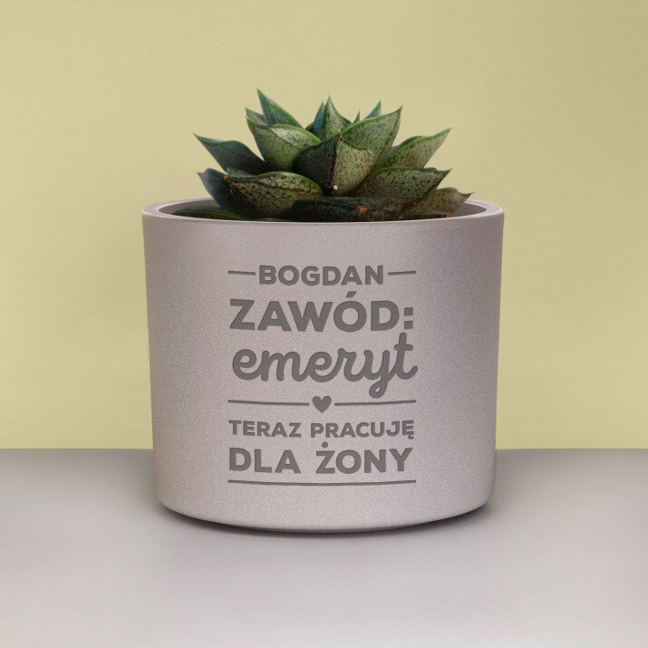 Emeryt - Osłonka na doniczkę